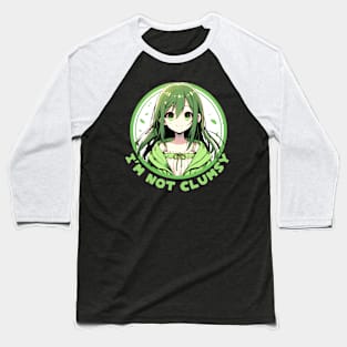 Japanese Anime green girl Baseball T-Shirt